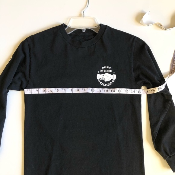 Lurking Class Black Long Sleeve Tee “Down With My Demons” Small - Picture 4 of 4